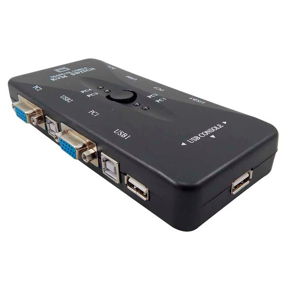 Switch Kvm Vga 4 Portas Lelong - 2.0 Kvm Switch - LE-5553