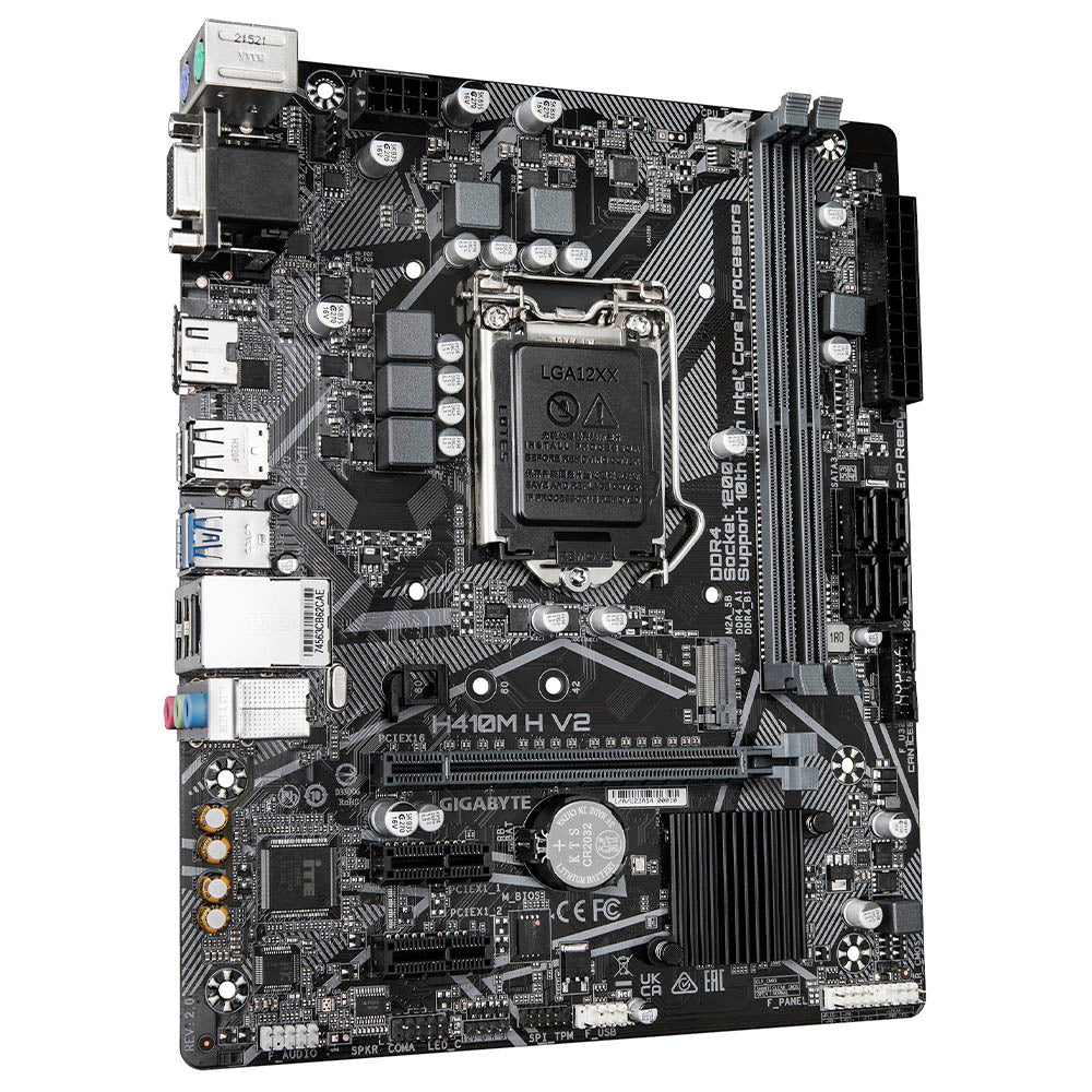 Placa Mae Gigabyte H410M H V2 Ultra Durable Lga 1200 Ddr4 2933mhz Hdmi M.2 Usb 3.2 (9a e 10a Geração)