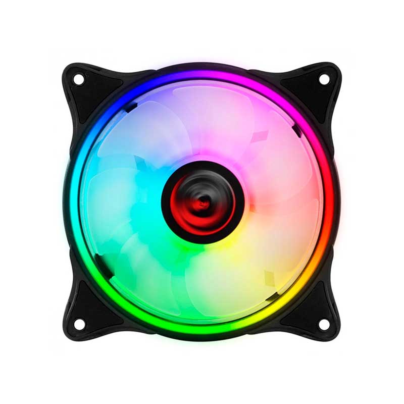 Cooler Fan para Gabinete PCYes Huracan H2 Led RGB 120mm 06 Pinos - PH2RGB120
