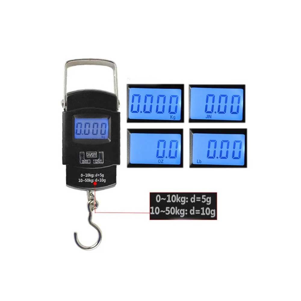 Balança Digital Portátil Com Gancho - Até 50 Kg - Truedata