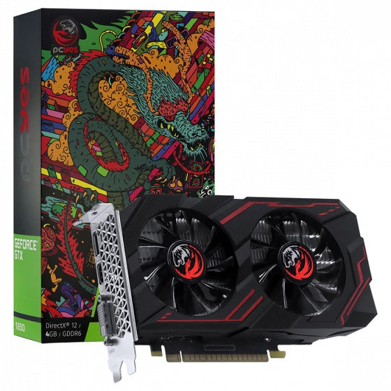 Placa De Video 4gb Gtx1650 Gddr6 PcYes Graffiti Series 128bits 1485mhz Dual Fan - PA1650412820DR6