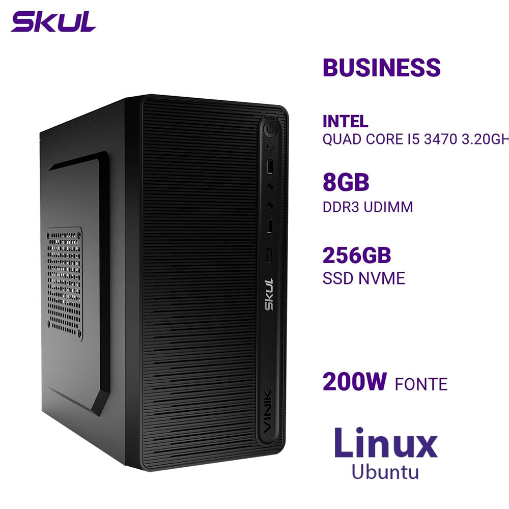 Computador Truedata Skul b500 Intel I5-3470 3.2Ghz 8gb Ssd 256gb Fonte 200w Truedata