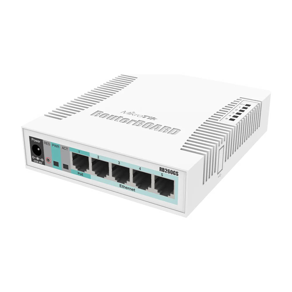 Roteador Mikrotik Routerboard Rb 260GS 5 Portas Gerenciável - RB260GS