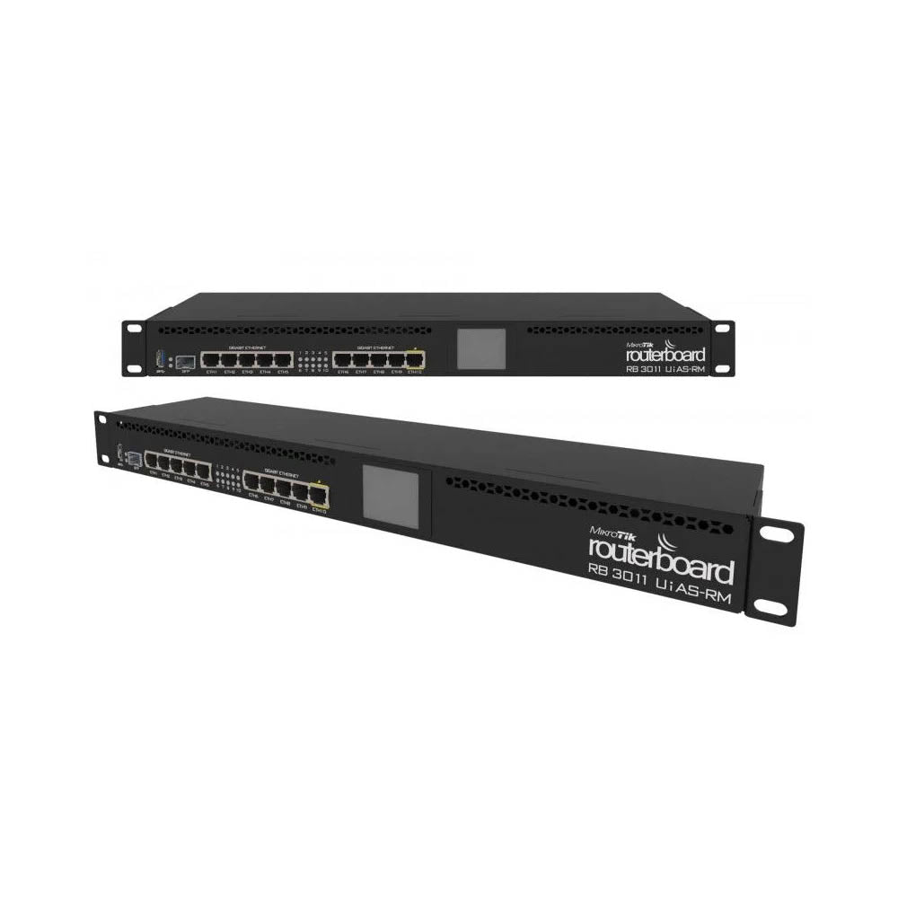 Roteador 10 Portas Mikrotik RouterBoard Gigabit (10 Portas 10/100/1000 + 1 Poe + 1 Sfp) - RB3011UiAS-RM