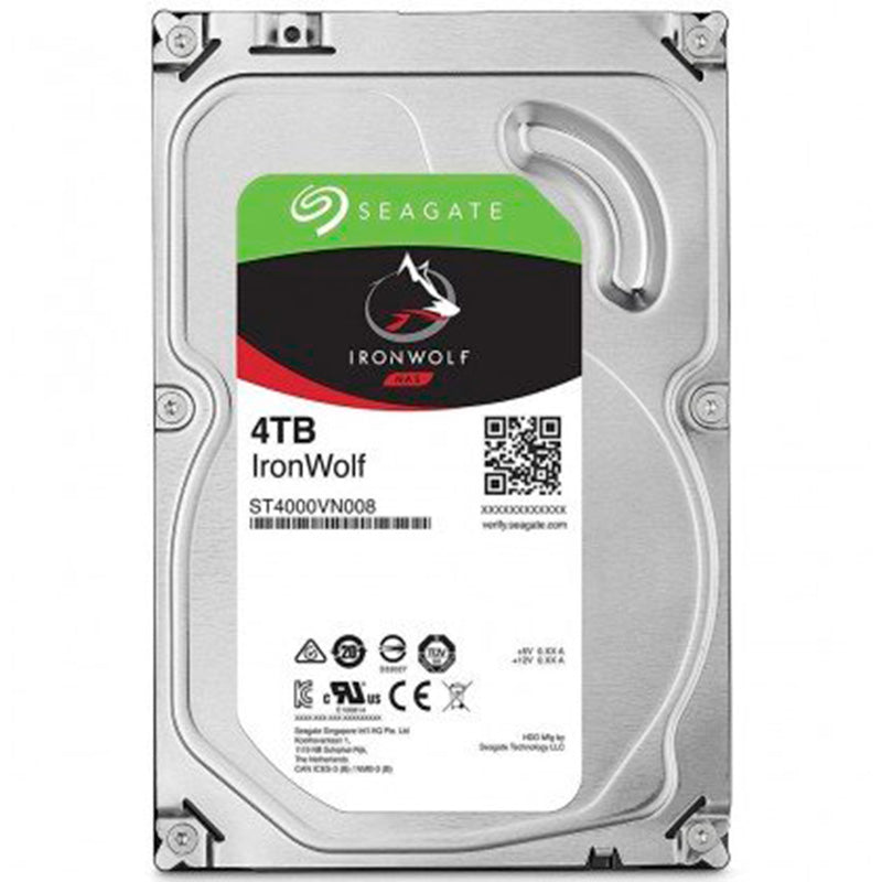 Hd Para Servidor Nas 4tb Seagate Ironwolf Sata 6gb/S 256mb - St4000vn008