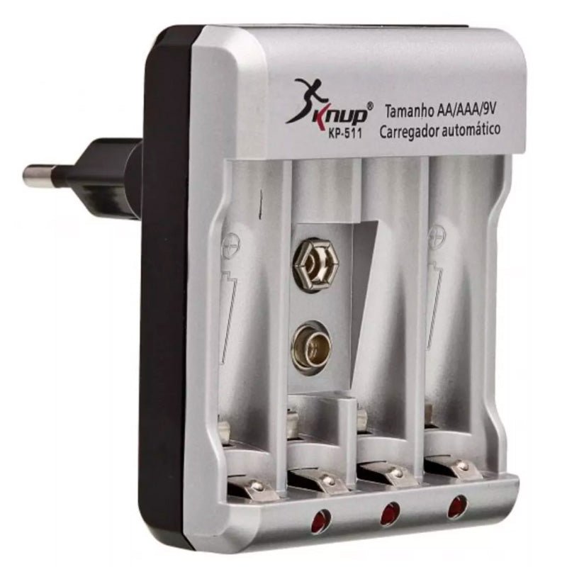 Carregador De Pilhas Knup Kp - 511 - Truedata