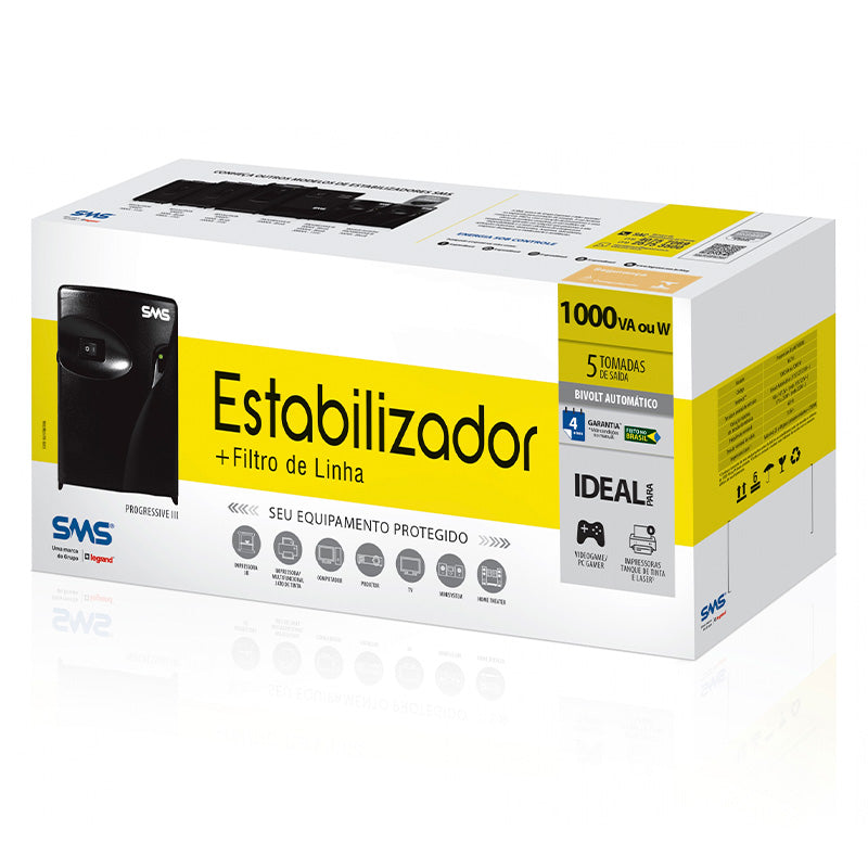 Estabilizador Progressive Iii Sms 1000va Uap1000bi Bivolt - 16216