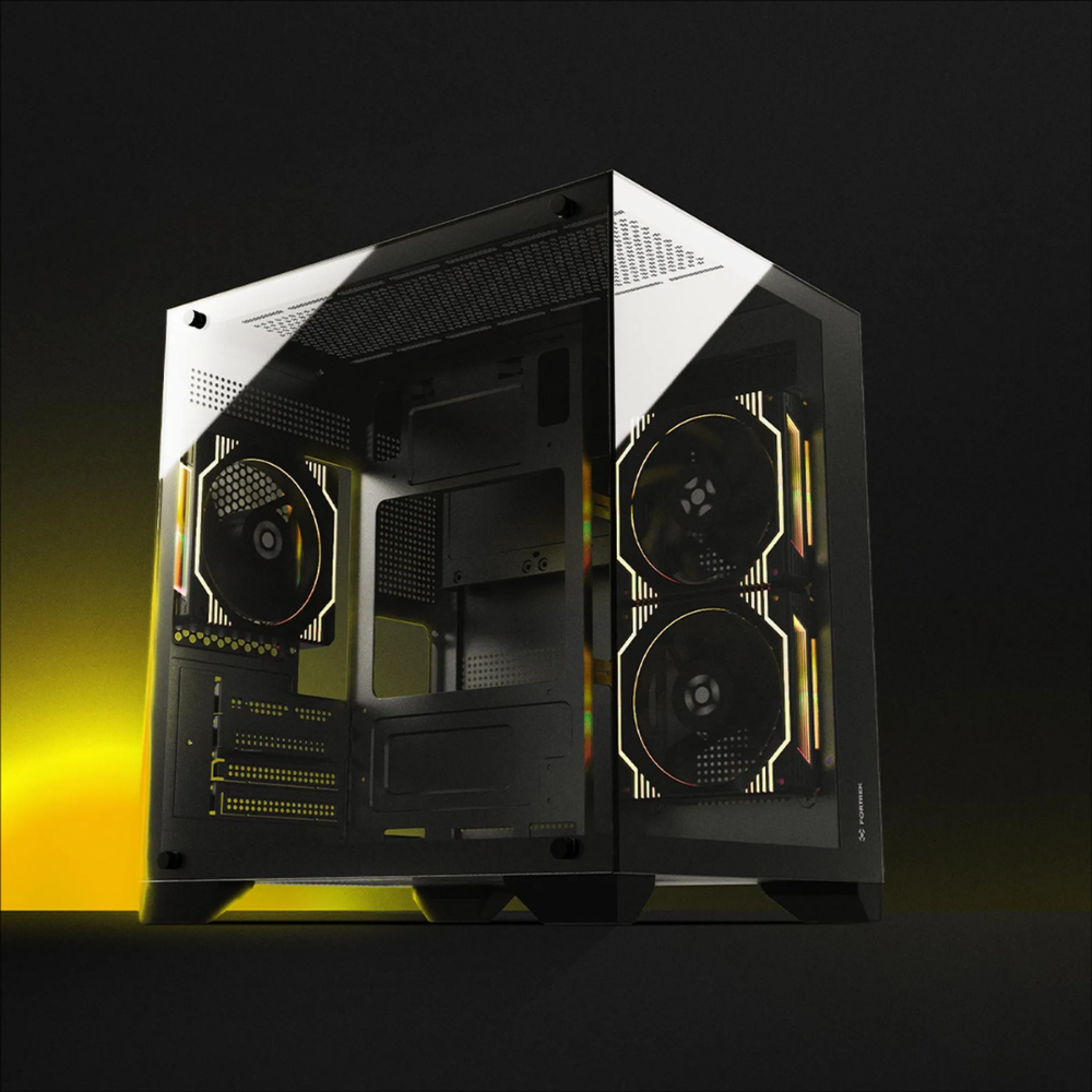 Gabinete Gamer Fortrek Mid Tower Clarity C/ Lateral Em Vidro Temperado Preto - 83456