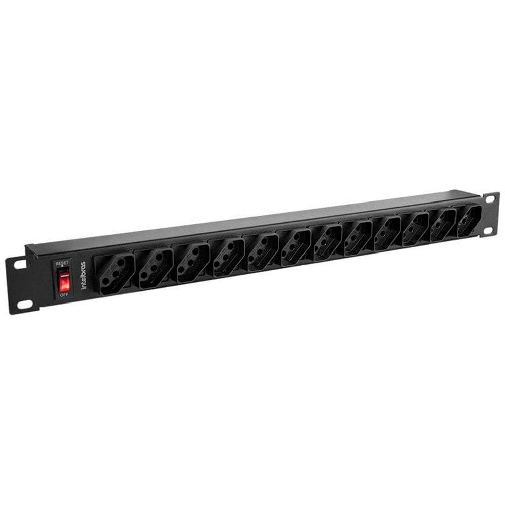 Filtro de Linha Protetor Eletronico 12 Tomadas Intelbras P/ Rack Preto EPR 212 - 4824301 Truedata