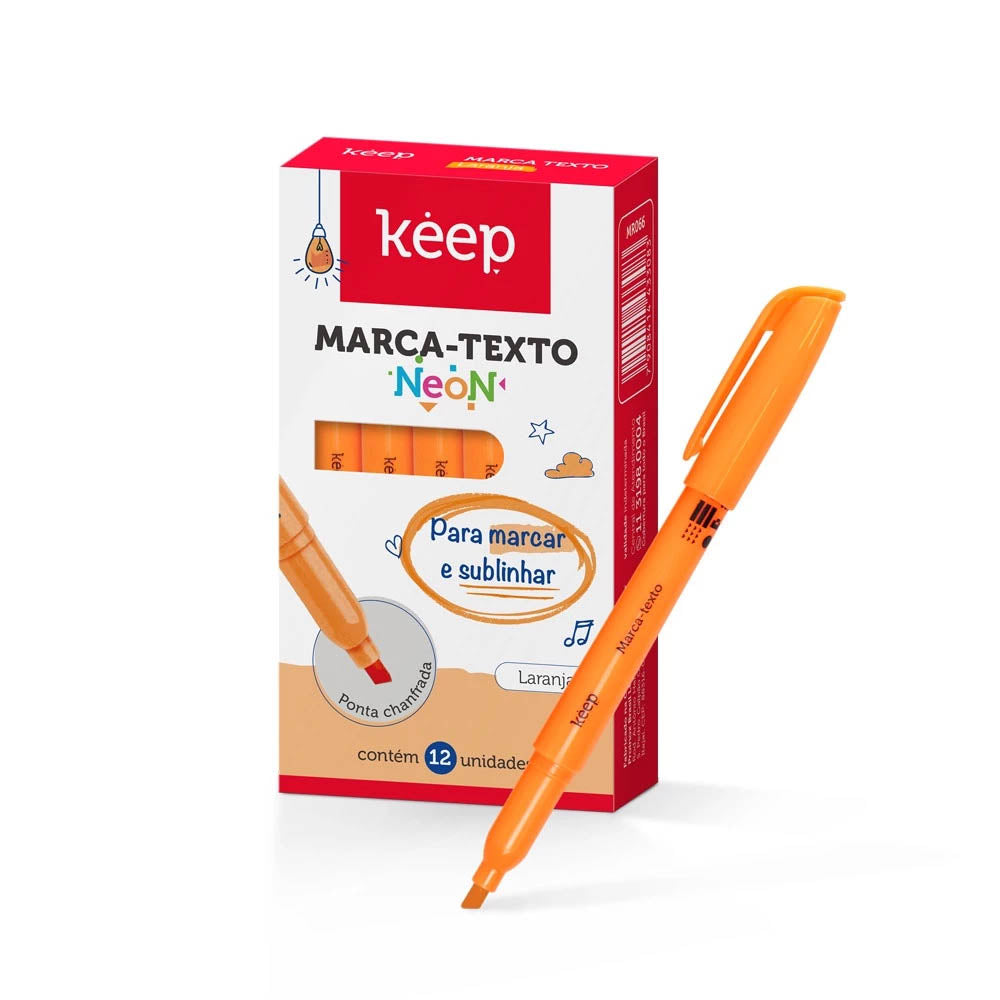 Marca Texto Laranja Keep - MR066