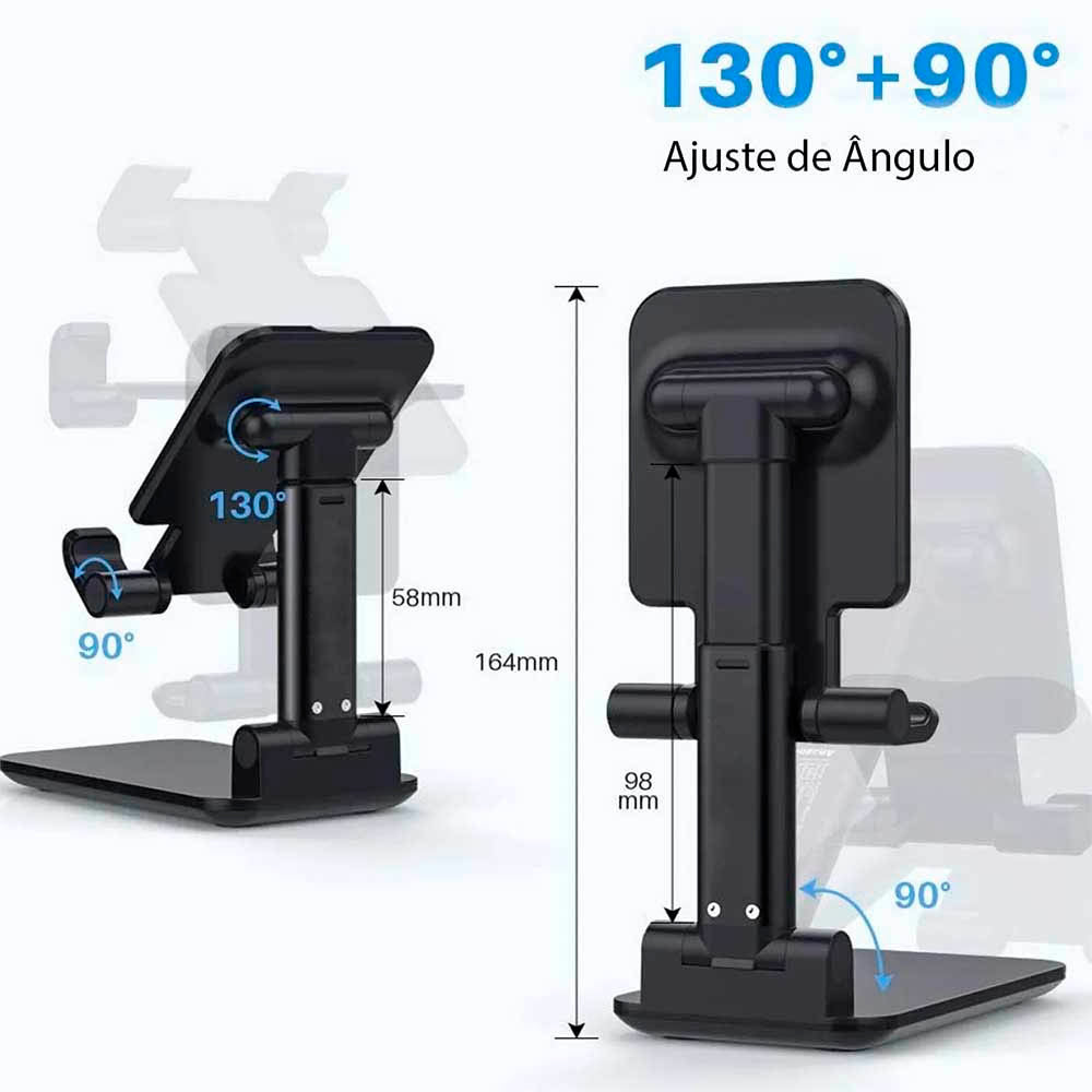 Suporte De Mesa Retrátil Para Smartphone e Tablet com Altura Regulável - EX-1011