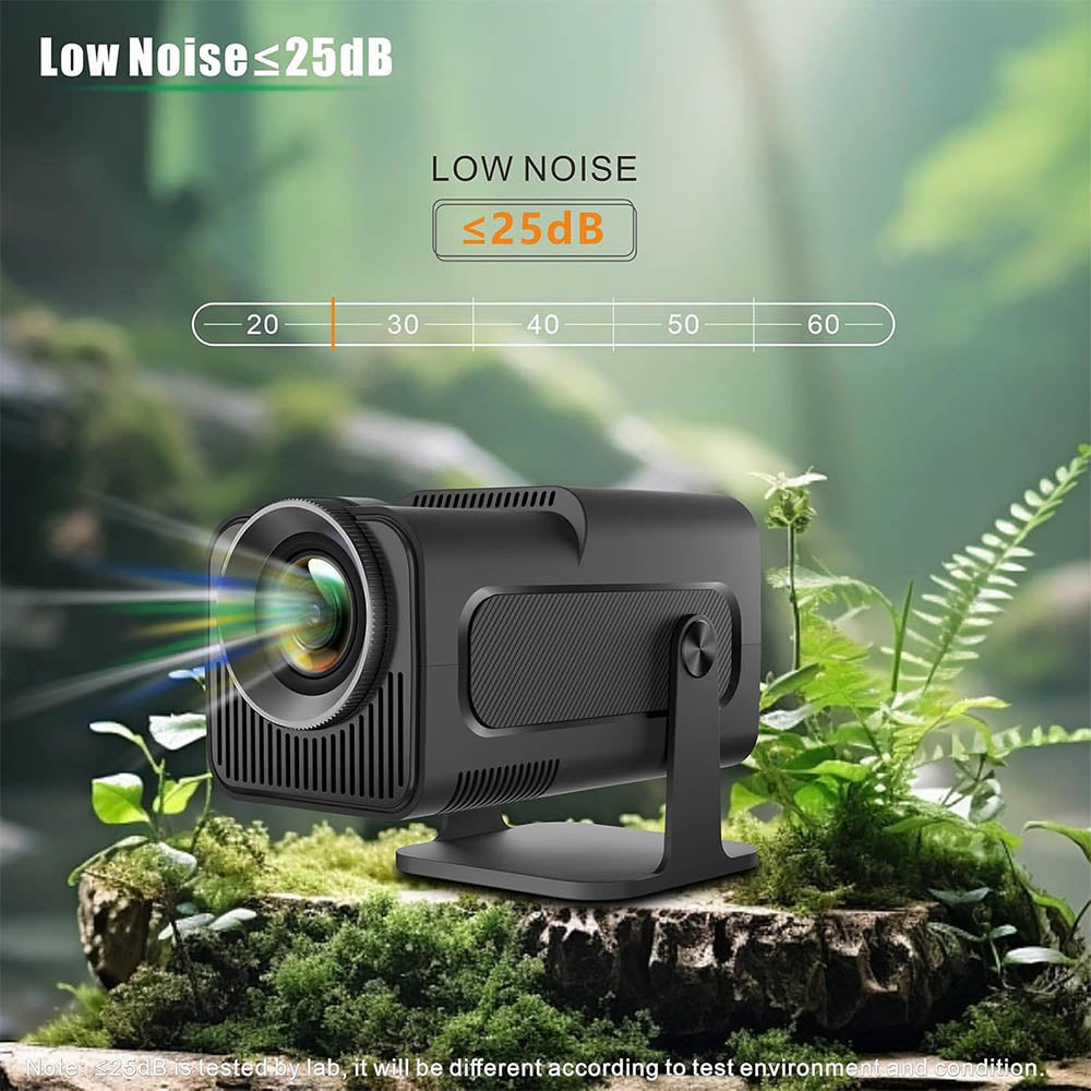 Projetor Hy320 Full HD 1080P 4K Wi-fi 6 Android 13 C/ Controle Remoto Preto