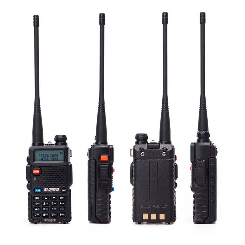 Rádio de Comunicação Dual Band Uhf + Vhf Baofeng Uv-5R Preto (Unidade) 10Km
