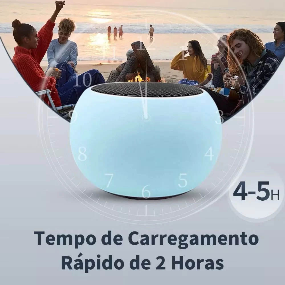 Mini Caixa De Som Bluetooth Até 4Hrs 3W - SM-01 - Azul