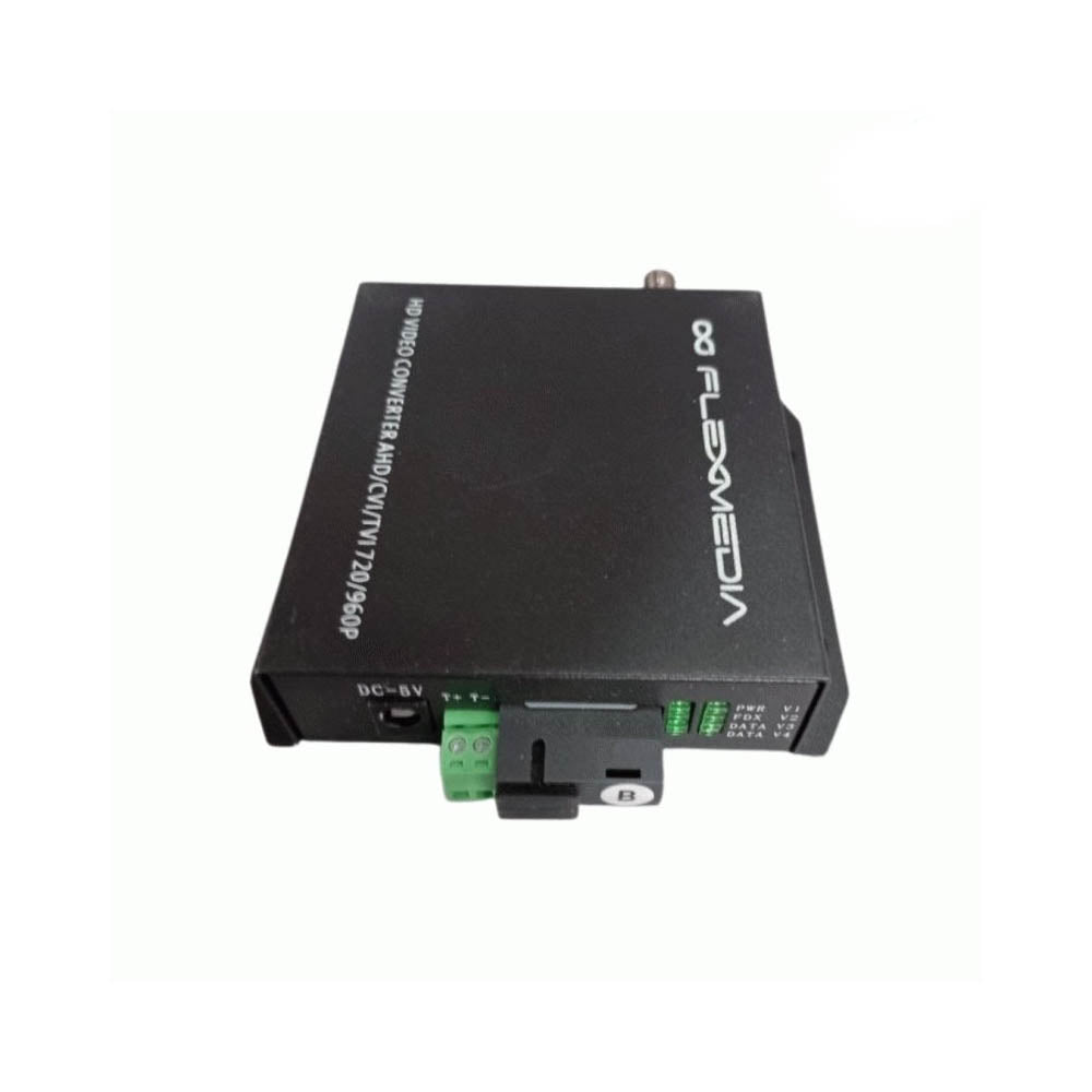 Kit Conversor de Video, Dados e Seriais Flexmedia 1 Video RX TVI/CVI/AHD SM 20KM SC 720P + RS485 - HDAFO/VDS20