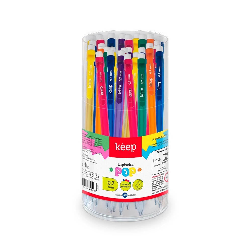 Lapiseira Pop Keep 0,7mm Multi Cores - EI119