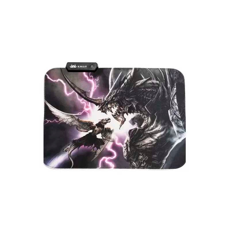Mousepad Gamer Knup Rgb 350x250mm Dragon Fight - Kp-S012