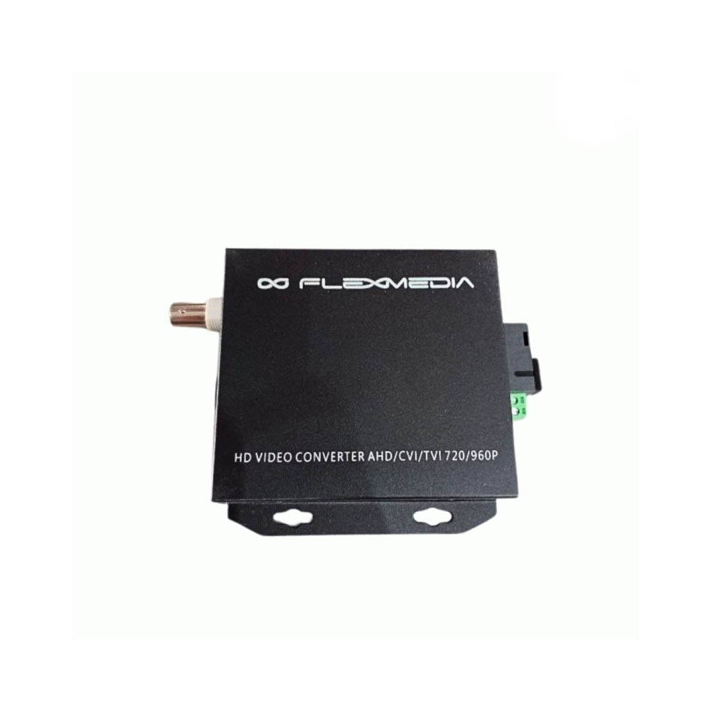 Kit Conversor de Video, Dados e Seriais Flexmedia 1 Video RX TVI/CVI/AHD SM 20KM SC 720P + RS485 - HDAFO/VDS20