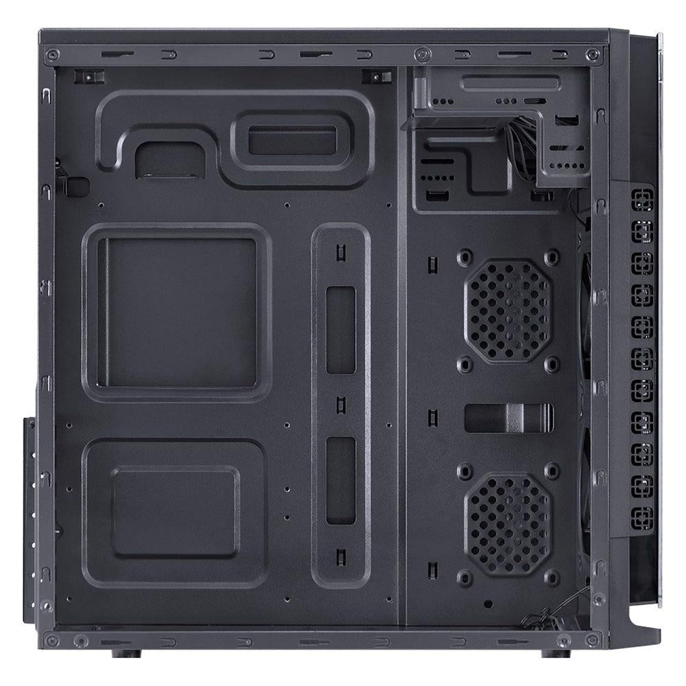 Gabinete Gamer VX Gaming Crater Com Lateral em Acrílico C/ 2x Fan 120mm Led Red - 29834