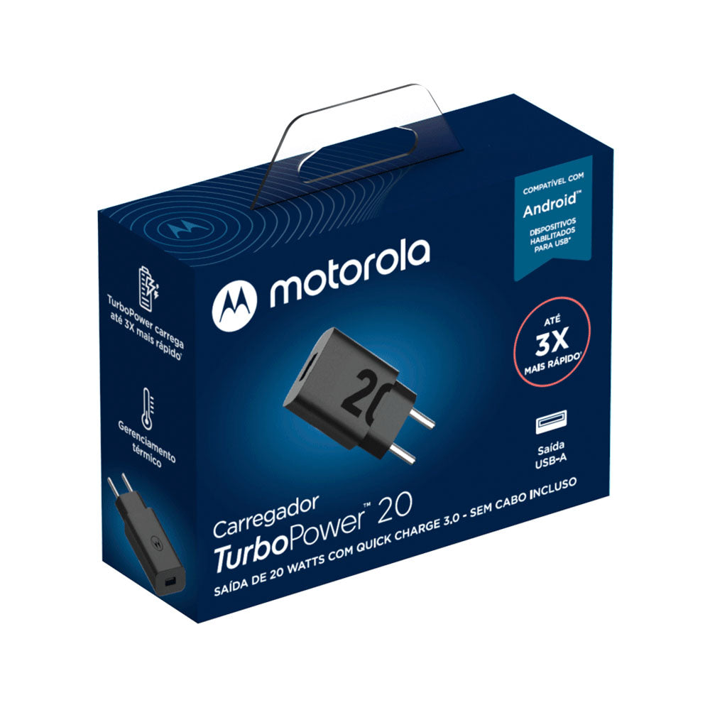 Carregador De Parede Motorola Turbo Power 20W - Sem Cabo Truedata