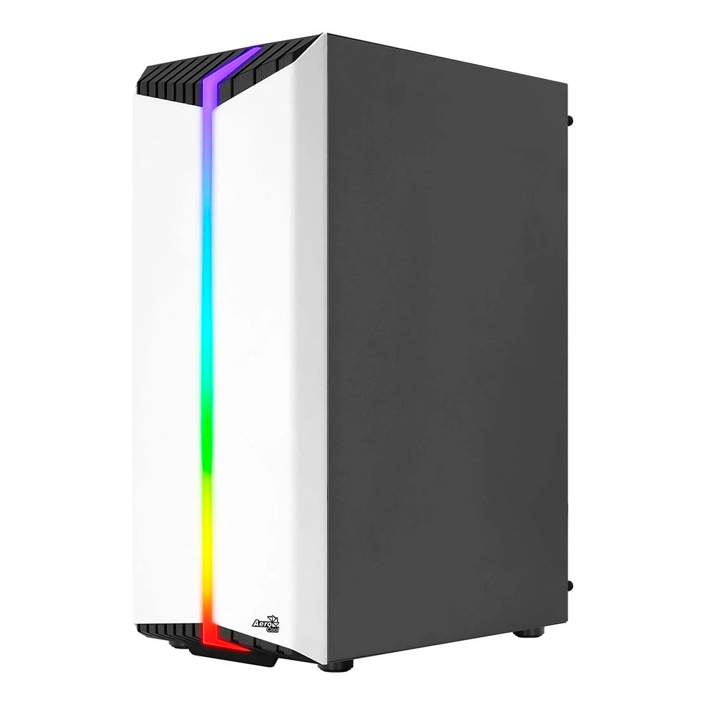 Gabinete Gamer Aerocool Mid Tower Rgb Bionic Branco Com Lateral em Vidro temperado - 73874