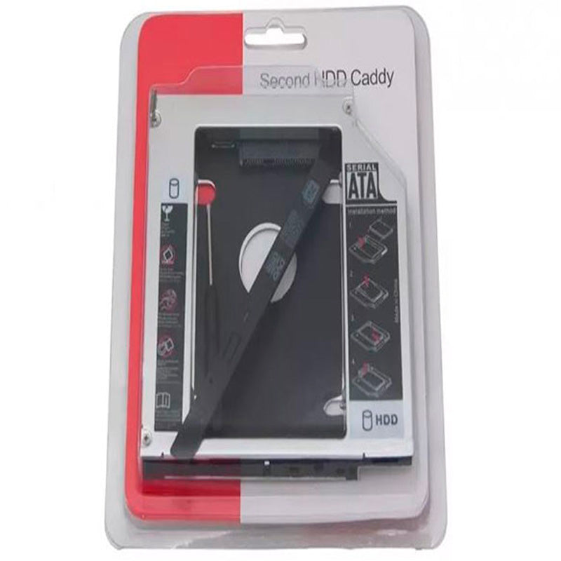 Case caddy gaveta para 2o. Hd ou ssd no dvdrw do notebook 9.5mm Truedata