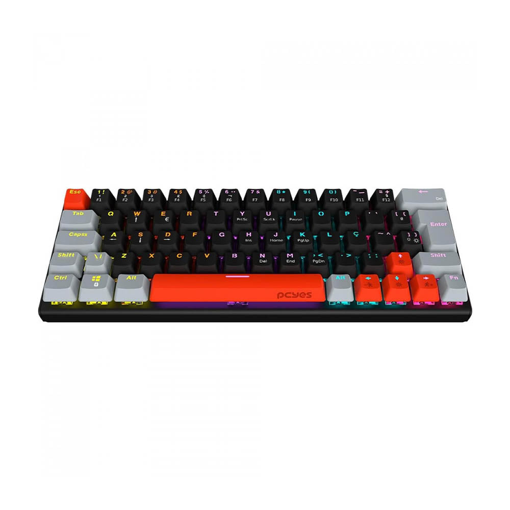 Teclado Gamer Mecanico PCYes Kuromori Outemu Red Abnt2 RGB - PTKM60RD Truedata