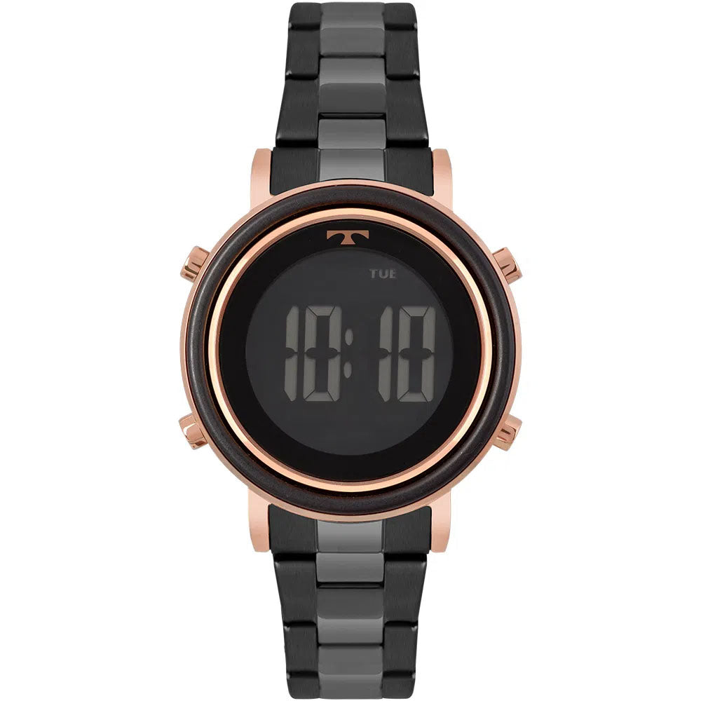 Relógio de Pulso Digital Technos Trend Bicolor em Aço Preto - BJ3059AA/5P