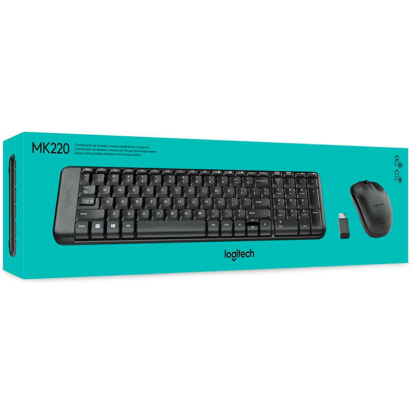 Kit Teclado E Mouse Sem Fio Logitech Mk220 - 920-004431 Truedata