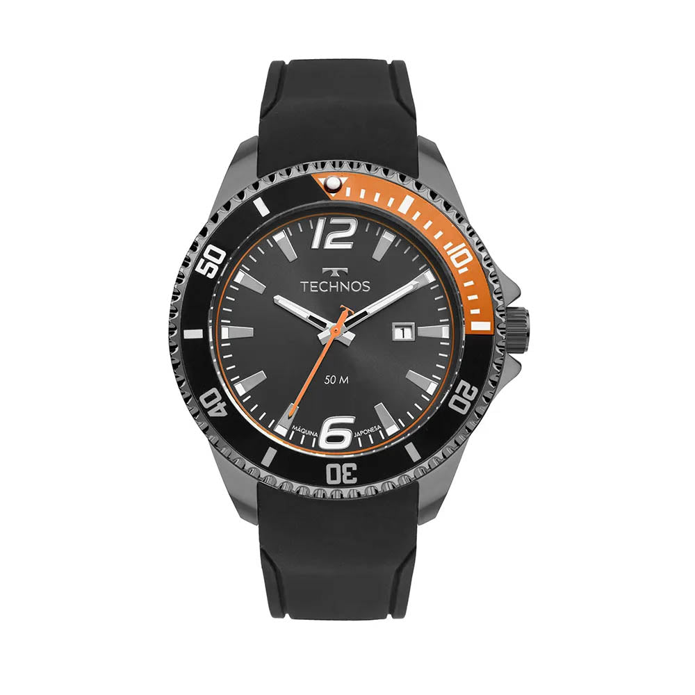 Relógio de Pulso Technos Racer em Silicone Preto / Grafite - 2115TXC/2F