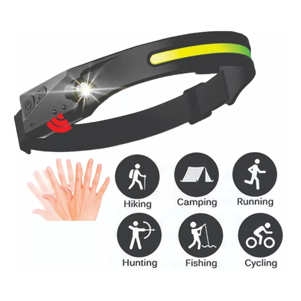 Lanterna de Cabeça Head Light com Sensor de Visão Geral LED Recarregável Leon - LA140