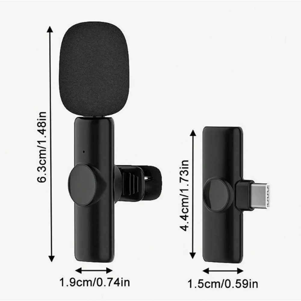 Microfone Sem Fio Wireless Lapela Tipo C - MCF-03