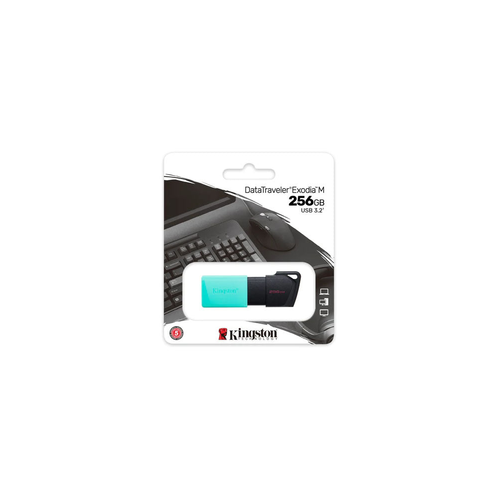 Pen Drive 256gb Kingston DataTravaler Exodia 3.2 Preto - DTXM/256GB