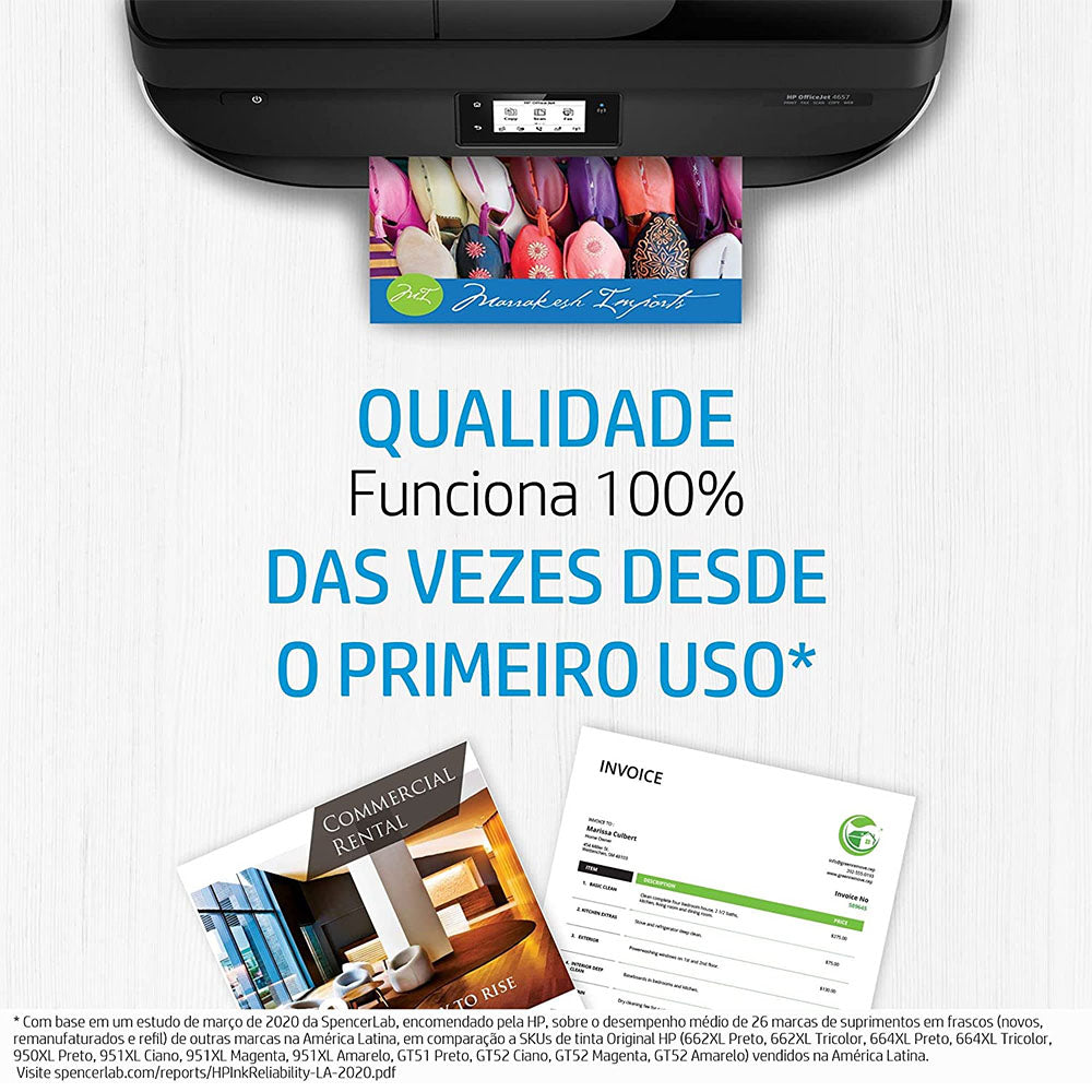 Refil De Tinta Original Hp Gt53 1VV22AL 90ml - Preto