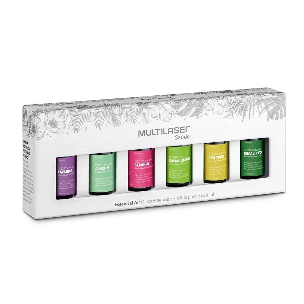 Kit Com 6 Óleos Essenciais 10ml Cada Multi P/ Aromatizador - HC165
