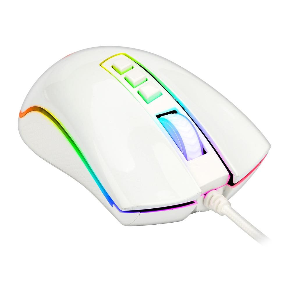 Mouse Gamer Redragon King Cobra Lunar Branco RGB - M711W-FPS