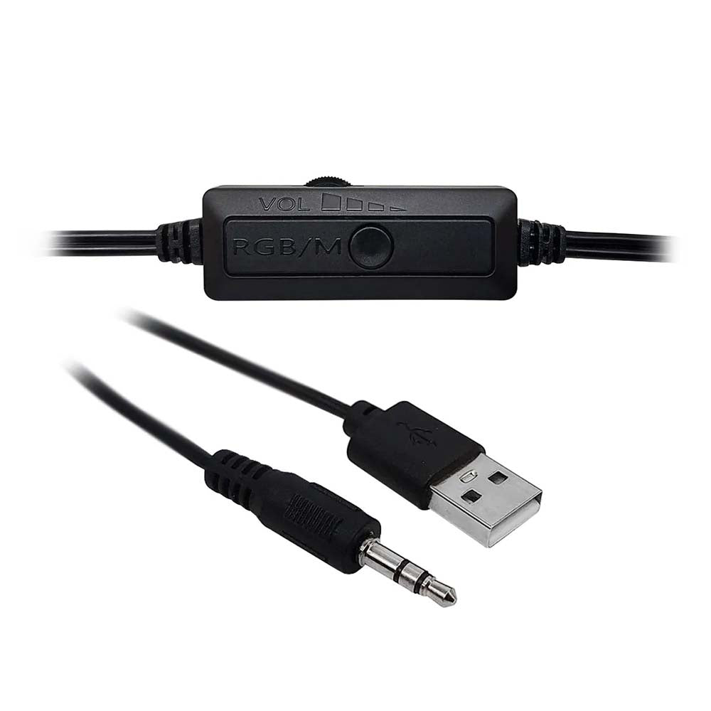 Caixa De Som Knup Horus 2.0 Multimidia 10W RMS C/ Led RGB Usb e P2 - KP-RO810
