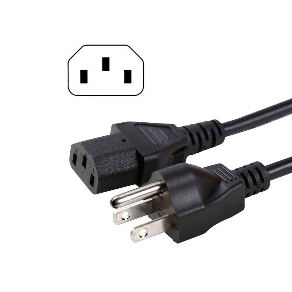 Cabo De Forca Padrão Antigo - Tripolar Para Computador E Monitor