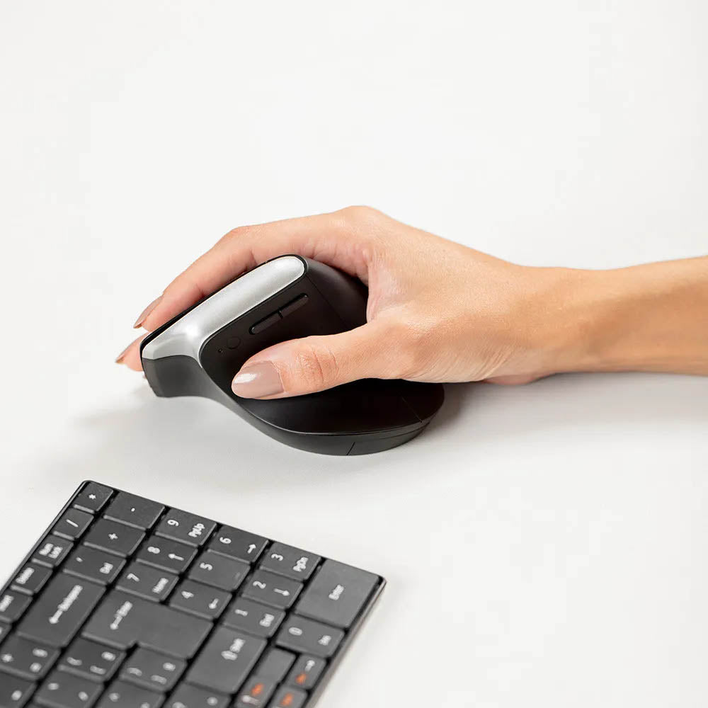 Mouse Sem Fio Ergonomico Multi Preto 1600dpi - MO384 Truedata