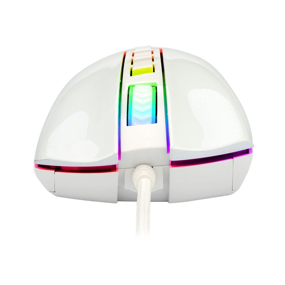 Mouse Gamer Redragon King Cobra Lunar Branco RGB - M711W-FPS