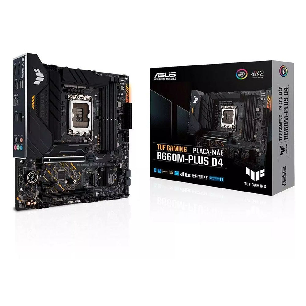 Placa Mae Asus Tuf Gaming B660M-Plus Lga 1700 Ddr4 3200Mhz Hdmi DisplayPort Usb M.2 (12a Geração)