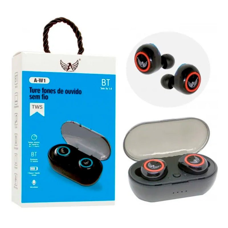 Fone De Ouvido Bluetooth A - W1 in ear - Truedata