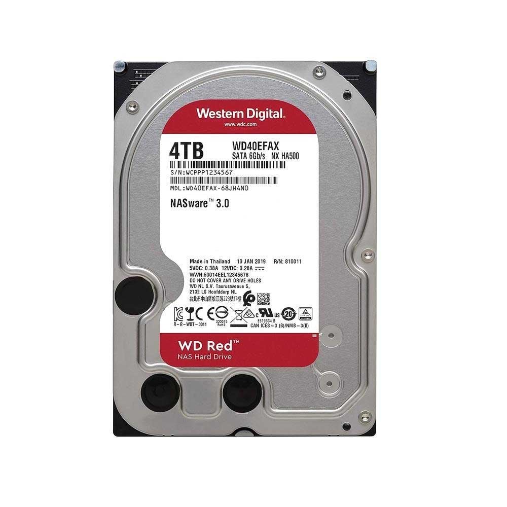 Hd Para Servidor Nas 4tb Western Digital WD Red Nas Sata 6gb/S 256mb - WD40EFAX - Truedata