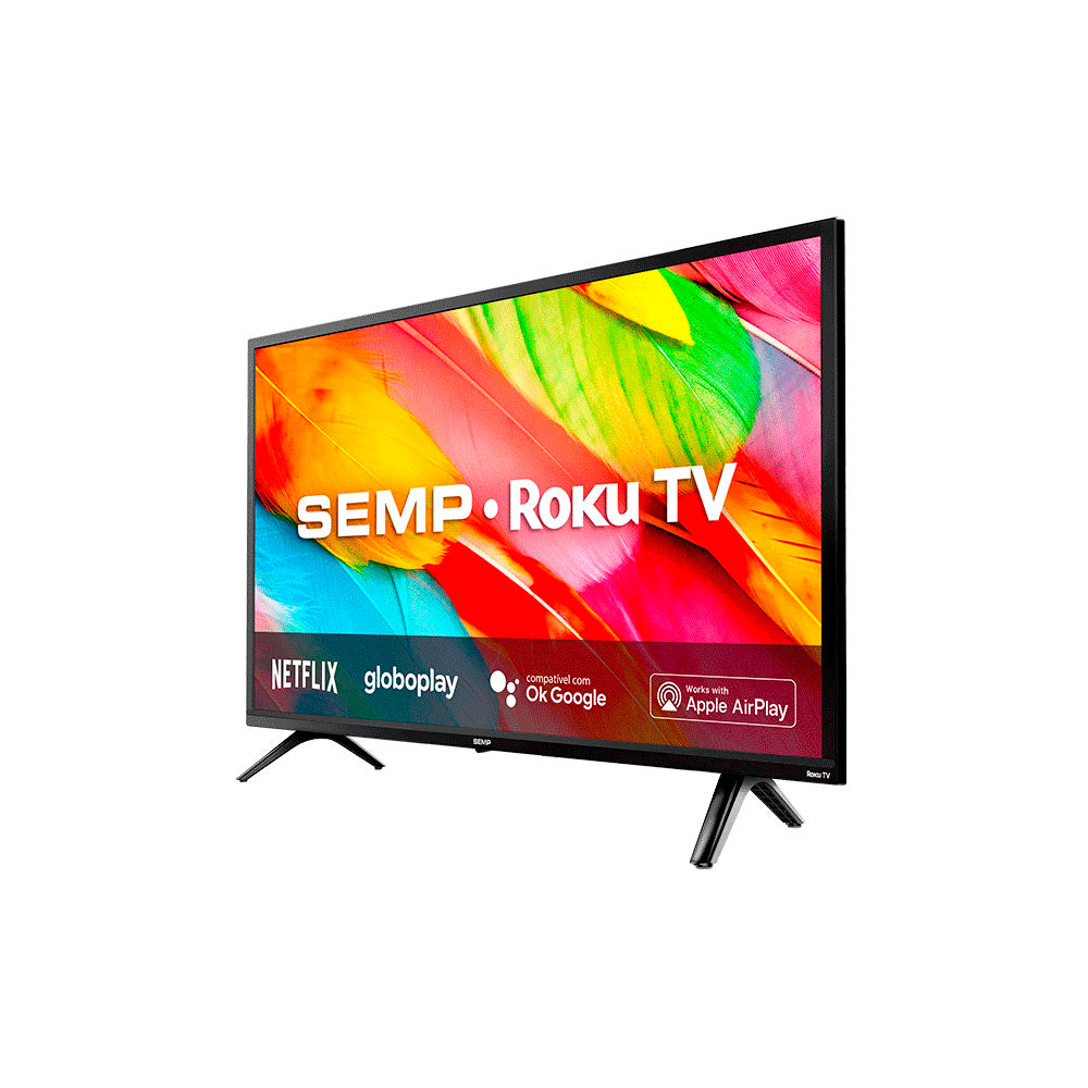 Smart TV Led Semp 32" HD Wi-fi USB HDMI Roku TV Bivolt Preta - 32R6500