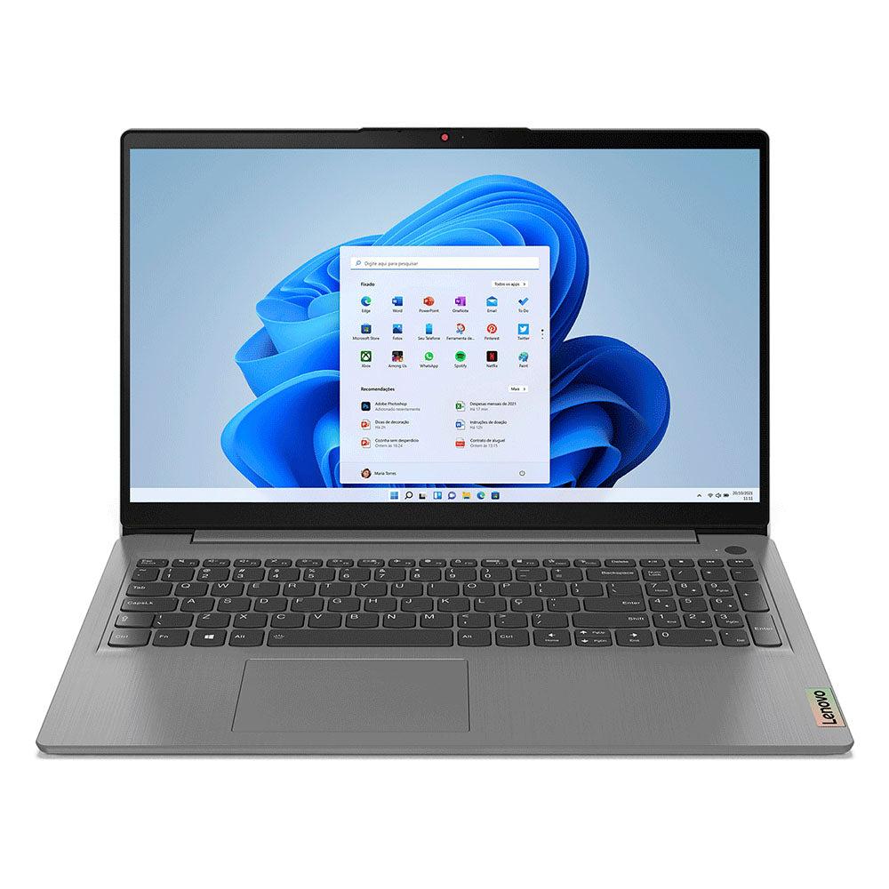Notebook Lenovo Ideapad 3i I3-1115G4 4gb 256gb Win11 Home Cinza 15.6 Pols - 82MD000ABR