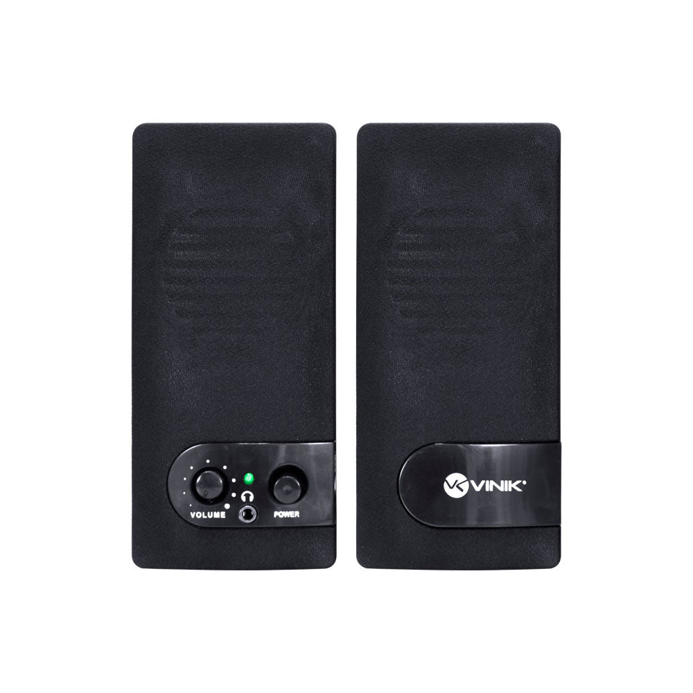 Caixa De Som 2.0 Usb P2 Vinik 6W Rms One Preta - VS-202