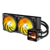 Water Cooler Dual Fan Darkflash Black ARGB 240mm C/ LCD (Intel/AMD) Preto - DE240