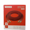 Cabo de Áudio 2 RCA Macho x 2 RCA Macho 5m Tomate - MCB-046B