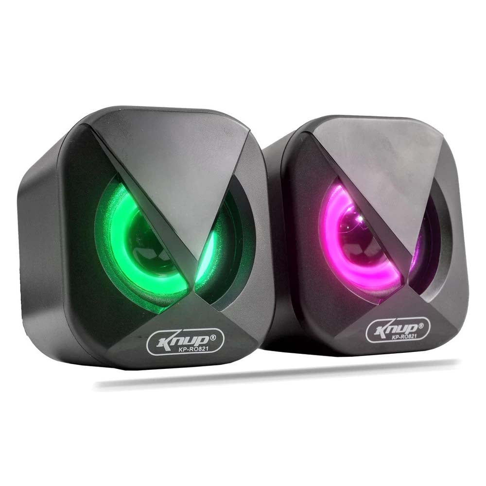 Caixa De Som Knup Horus 2.1 Multimidia 16W RMS C/ Led Usb e P2 - RO821