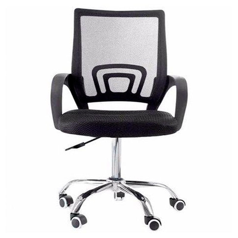 Cadeira Escritório Giratoria C/ Altura Ajustavel Base Cromada Xh-6010 Preta